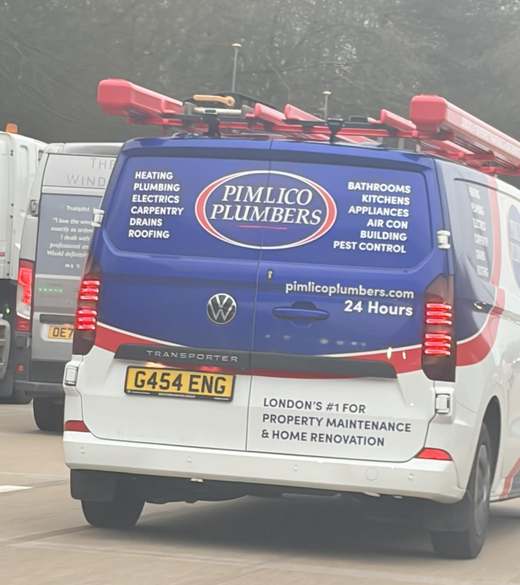 G454 ENG number plate – Pimlico Plumbers