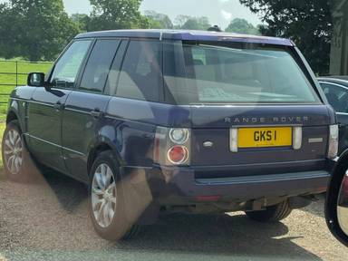 UK Number Plate GKS 1 on a 2007 Black Land Rover Range Rover
