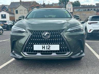 UK Number Plate H 12 on a 2025 Green Lexus Nx 350h Premium + Cvt