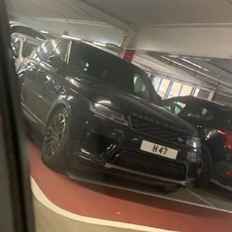 UK Number Plate H 47 on a 2022 Black Land Rover R Rover Sprt Hse Slvr D Mhev A