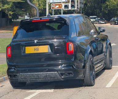 UK Number Plate H 8 on a 2026 Black Rolls Royce Cullinan V12 Auto
