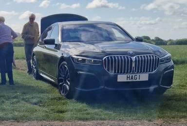 UK Number Plate HAG 1 on a 2019 Grey BMW 7 Series
