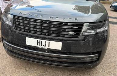 UK Number Plate HIJ 1 on a 2025 Grey Land Rover Range Rover Autobio D Mhev A