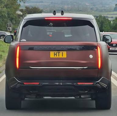 UK Number Plate HT 1 on a 2023 Bronze Land Rover Range Rover Sv Auto