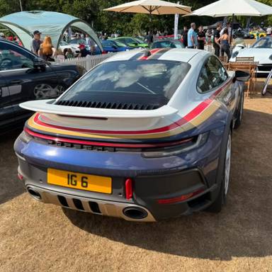 UK Number Plate IG 6 on a 2024 Multi-Colour Porsche 911 Dakar 4 S-A