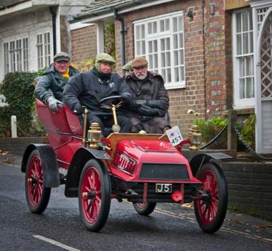 UK Number Plate J 5 on a 1904 RED Pope Hartford Hartford