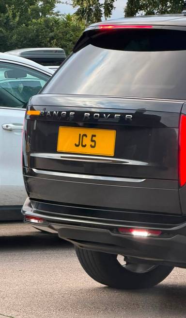 UK Number Plate JC 5 on a 2025 Grey Land Rover Range Rover Hse D Mhev Auto