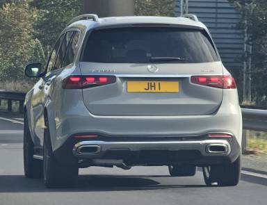 UK Number Plate JH 1 on a 2026 Grey Mercedes-Benz Gls450businss Class D Mhev 4ma