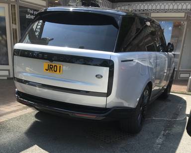 UK Number Plate JRO 1 on a 2023 Silver Land Rover Range Rover Autobiography Auto