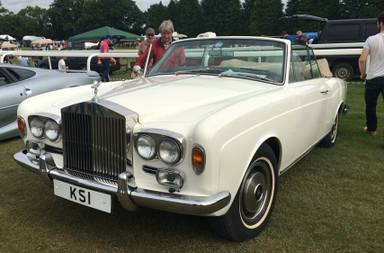 UK Number Plate K 51 on a 1972 White Rolls Royce Corniche