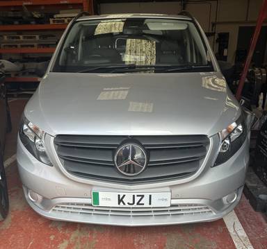 UK Number Plate KJZ 1 on a 2023 Silver Mercedes-Benz Evito 66 Progressive