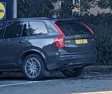UK Number Plate L 6 on a 2024 Grey Volvo Xc90 Ultimate B6 Mhev Awd Auto