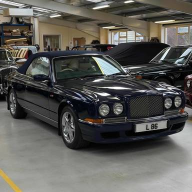 UK Number Plate L 86 on a 1998 Blue Bentley Azure