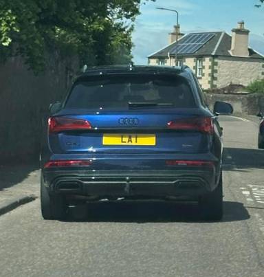 UK Number Plate LA 1 on a 2022 Blue Audi Q5 S Ln Vor 40tdi Mhev Quat Sa