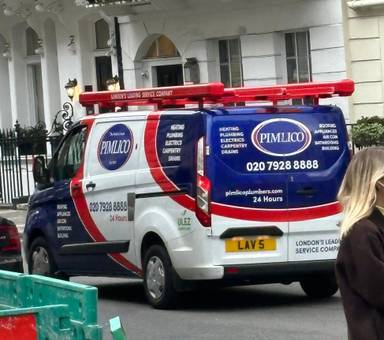 UK Number Plate LAV 5 on a 2022 White Ford Transit Custom 280 Trend Eblue