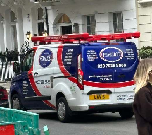 LAV 5 number plate – Pimlico Plumbers