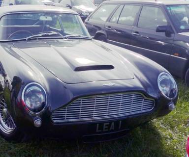 UK Number Plate LEA 1 on a 1963 Black Aston Martin DB5