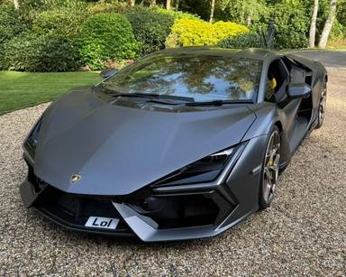 UK Number Plate LO 1 on a 2025 Grey Lamborghini Revuelto V12 Phev S-A