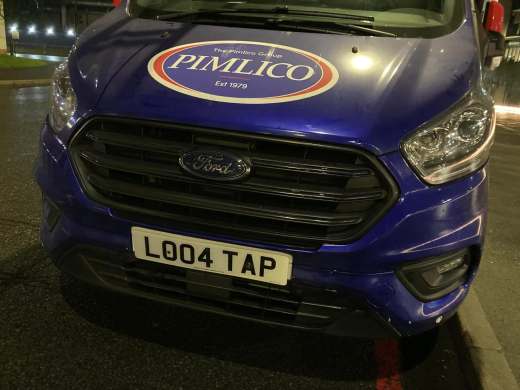 LO04 TAP number plate – Pimlico Plumbers