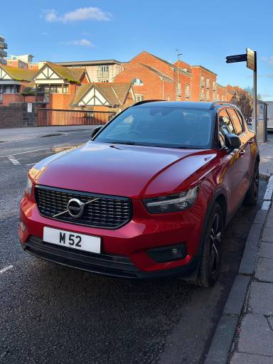 UK Number Plate M 52 on a 2020 RED Volvo Xc40