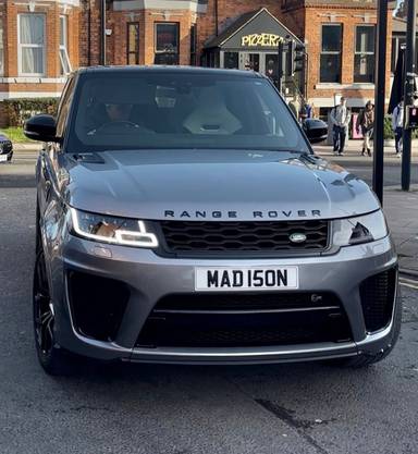 UK Number Plate MAD 150N on a 2022 Grey Land Rover Range Rover Sport