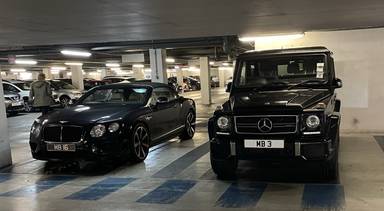 UK Number Plate MB 16 on a 2015 Black Bentley Continental