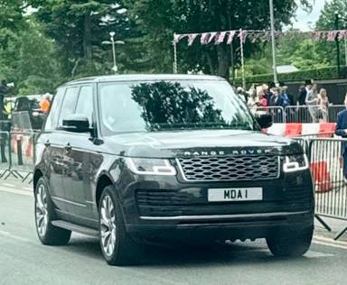 UK Number Plate MDA 1 on a 2019 Grey Land Rover Range Rover