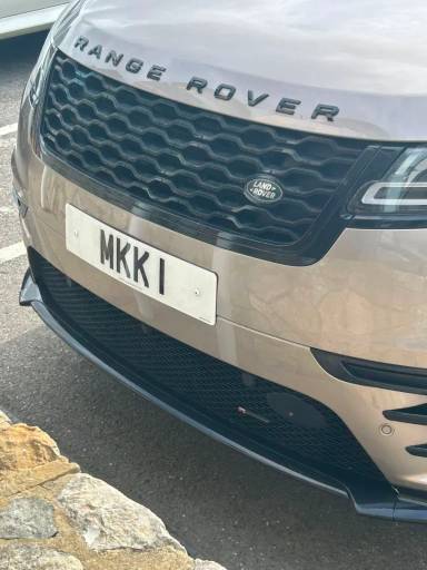 UK Number Plate MKK 1 on a 2023 Bronze Land Rover R Rover Velar R-Dyn Se Phev A