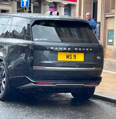 UK Number Plate MS 9 on a 2022 Grey Land Rover Range Rover Autobiography Auto