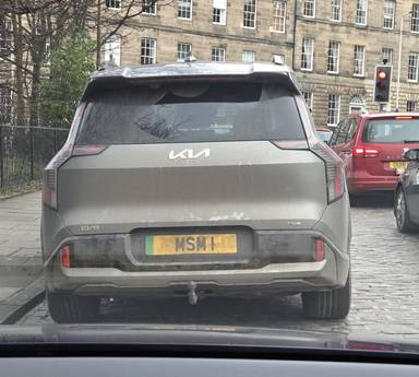 UK Number Plate MSM 1 on a 2024 Grey KIA Ev9 Gt-Line S Awd