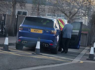 UK Number Plate MSP 1 on a 2020 Blue Land Rover Range Rover Sport
