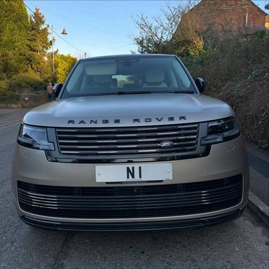 UK Number Plate N 1 on a 2024 Gold Land Rover Range Rover Sv Mhev Auto