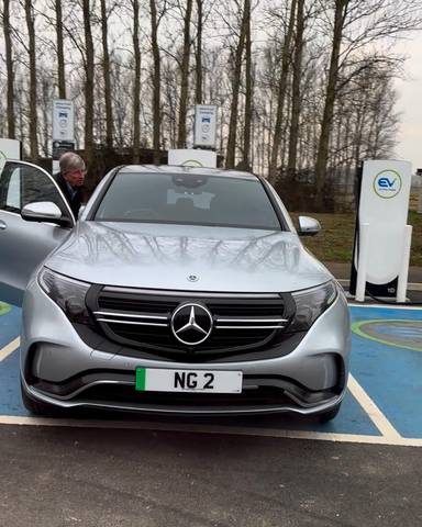UK Number Plate NG 2 on a 2021 Silver Mercedes-Benz Eqc 400 Amg Line Premium + 4m