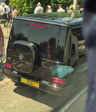UK Number Plate OSE 1 on a 2025 Black Mercedes-Benz G 580 Wth Eq-Technology Ed One