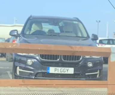 UK Number Plate P1 GGY on a 2016 Blue BMW X5