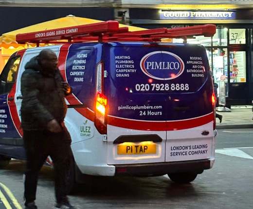 P1 TAP number plate – Pimlico Plumbers