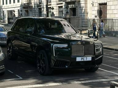 UK Number Plate PC 7 on a 2024 Green Rolls Royce Cullinan Black Badge Auto