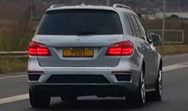 UK Number Plate PCU 1 on a 2015 Silver Mercedes-Benz GL