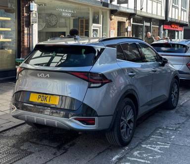 UK Number Plate PDK 1 on a 2025 Silver KIA Sportage Gt-Line S Hev 4x4 A