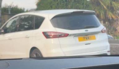 UK Number Plate PWM 1 on a 2019 White Ford S-Max