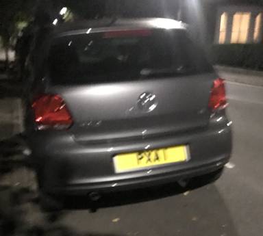 UK Number Plate PXA 1 on a 2014 Grey Volkswagen Polo