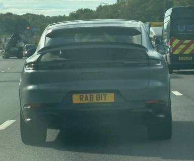 UK Number Plate RAB 81T on a 2026 Grey Porsche Cayenne Gts Auto