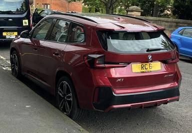 UK Number Plate RC 6 on a 2025 RED BMW X1 Xdrive 23d M Sport Mhev A
