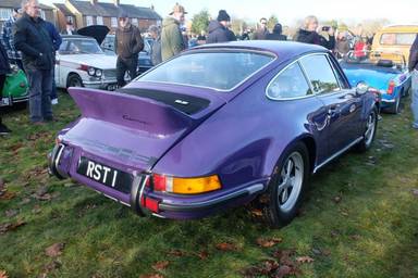 UK Number Plate RST 1 on a 1973 Purple Porsche 911