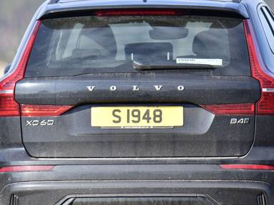 UK Number Plate S 1948 on a 2022 Black Volvo Xc60 + B4 Mhev Awd Auto