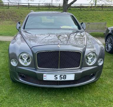 UK Number Plate S 58 on a 2017 Grey Bentley Mulsanne