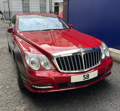 UK Number Plate S 8 on a 2011 Grey Mercedes 57S