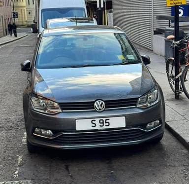 UK Number Plate S 95 on a 2017 Grey Volkswagen Polo