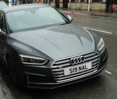 UK Number Plate S19 NAL on a 2023 Grey Audi Rs E-Tron Gt Carbon Vorsprung