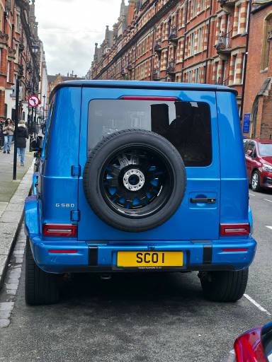 UK Number Plate SCO 1 on a 2025 Blue Mercedes-Benz G 580 Wth Eq-Tech Amg Ln Prm +